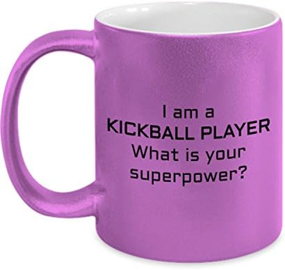 KICKBALL PLAYER Purple Violet Mug 11oz - I am KICKBALL PLAYER What is your super power? - KICKBALL PLAYER Gift