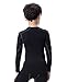 LANBAOSI Boys&Girls Long Sleeve Compression Soccer Practice T-Shirt Black