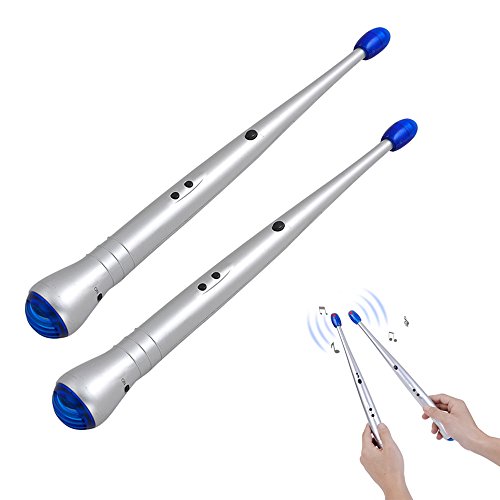funwill Electronic Drumsticks - 1 Pair Lightweight Rhythm Sticks for Children Musical Toy Party Fun for Kids