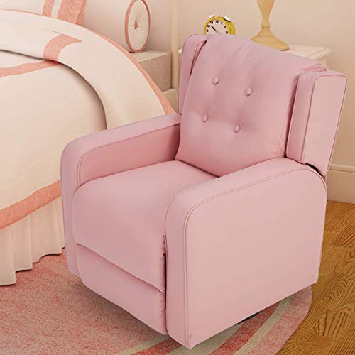 Esright Kid's Swivel Recliner Chair, Children Recliner PU Leather