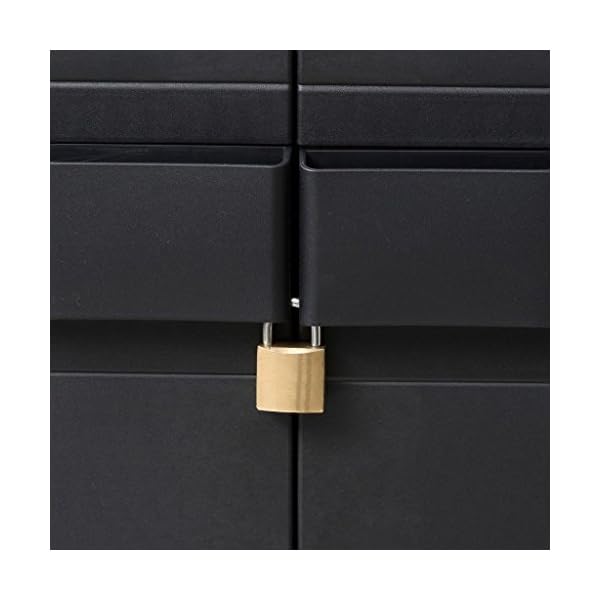 Gartenschrank Universal Multifunktionsschrank aus Kunststoff Mit 2 Türen und 3 verstellbaren belüfteten Regalen… – Bild 6