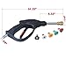 DUSICHIN DUS-400 High Pressure Washer Gun, 3000 Psi with 5-Color Pressure Water Washer Nozzles