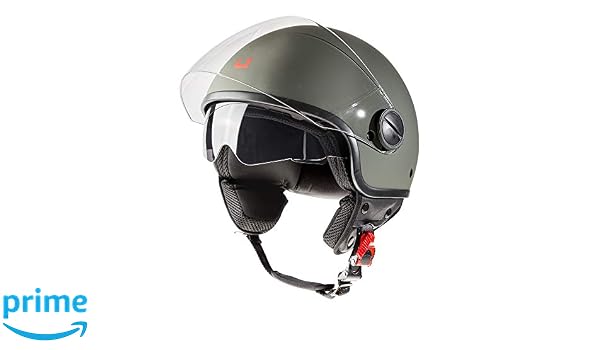 LEM Casco de moto Demi Jet doble visera Best verde opaco M verde opaco  raslegalpartners Cascos Motos, accesorios y piezas