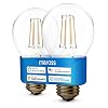 Meross E27 wifi-gloeilamp, werkt met Apple HomeKit, smart retro gloeilamp, gloeilamp, warmwit licht, compatibel met Siri…
