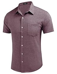 COOFANDY Men's Casual Button Down Shirt Chambray