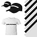 JANDJPACKAGING Heat Transfer Vinyl HTV Bundle - 5 White and 5 Black 12
