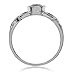 Simulated Color Change Alexandrite White Gold Plated 925 Sterling Silver Triquetra Celtic Knot Ring