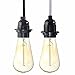 4pack Black E26 E27 Light Socket Pendant Lamp Holder For Lamp Socket And Fixture Replacement Plastic Lamp Socket for DIY Projects Without Switch ,4-pack