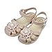 iFANS Girls Pearl Flower Princess Jelly Shoes Mary Jane Flats Toddler Little Kids