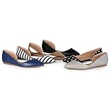 Brinley Co. Womens D'Orsay Cut-out Pointed Toe Fashion Flats