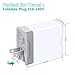USB Wall Charger with Foldable Plug, 24W 4 Port Phone Charger Adapter, International USB Travel Charger,Desktop USB Charging Station Compatible with iPhone 11/XS/Max/XR/X/8/7, iPad,Nexus and More