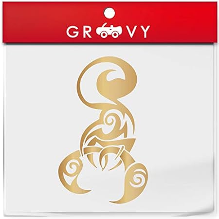 Amazon サソリ スコーピオン ステッカー Ver2 開運 お守り ステッカー かっこいい かわいい おしゃれ 車 ブランド アウトドア シール おもしろ グッズ 12 ゴールド ステッカー デカール 車 バイク