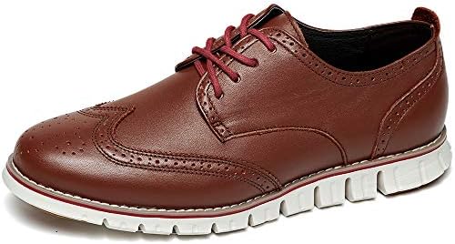 LAOKS Men's Brogues Oxford Wingtip Genuine Leather Dress Shoes for Business Casual Lace-up