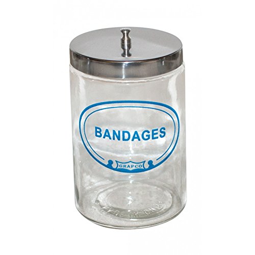Graham-Field 3454A B Labeled Sundry Bandages Jar with Cover
