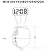 Portable Mini Projection Clock, for LED Wall or Ceiling Projection, Bedrooms, Travel, Camping, with Key chain