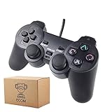 Wired PS2 Controller Compatible with Playstation 2 Console Dualshock 2 Controller, Built-in-Double Vibration Motors with Sensitive Control and Cord 5.9ft, Work for All PS2 Models.