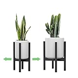 Adjustable Plant Stand, 8 to 12 inches, Bamboo Mid