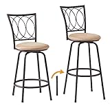 VECELO Barstools, Adjustable Counter Stools, Steel