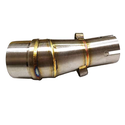 Unlimited Rider Motorcycle Exhaust Middle Pipe Stainless Steel Mid-Pipe 51mm Adapter Inlet Slip-On Connector for Kawasaki Z250 Z300 2008-2017, Ninja 300 EX300 2013-2017, Ninja 250 R EX250 08-12 250R