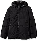 DKNY Boys' Big Puffer Jacket, Ink Black, X-Large