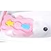 UNAOIWN Baby Bath Sponge Infant Bath Cushion Comfy and Skid Proof Bathing Mat（Pink)