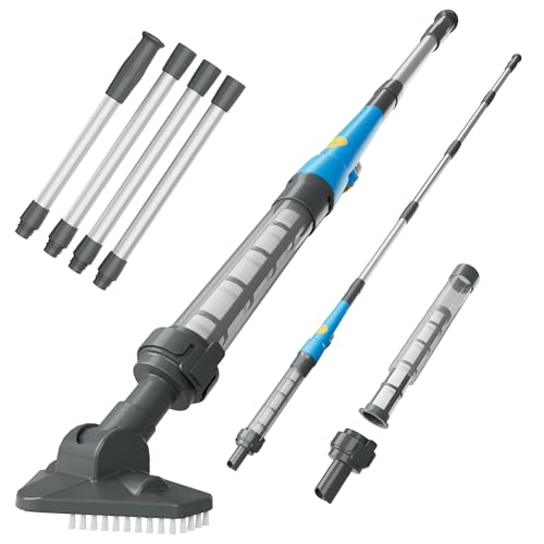 Pool Hoover Vacuum, 3 in 1 Electric Pool Cleaner, Lightweight Cordless Handheld Hot Tub Hoover with Splicing rod, 60 Minutes Running Time for Small Pools, Spas, Cleaning Small Debris Types
