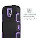 Galaxy S4 Case, EC™ 3in1 Hybrid High Impact Armor Case Defender Shockproof Combo Case for Samsung Galaxy S4 IV i9500 with Screen Protector and Stylus (Purple/Black)