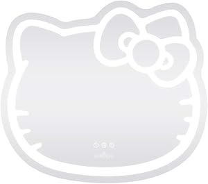 Impressions Hello Kitty Wall Mirror with WiFi, Smart Makeup Vanity Mirror with App Controller and Dimming LED Light