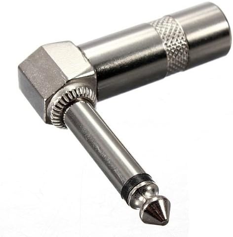 6.3mm 1/4 Inch Right Angle Jack Plug Connector Male Audio Microphone