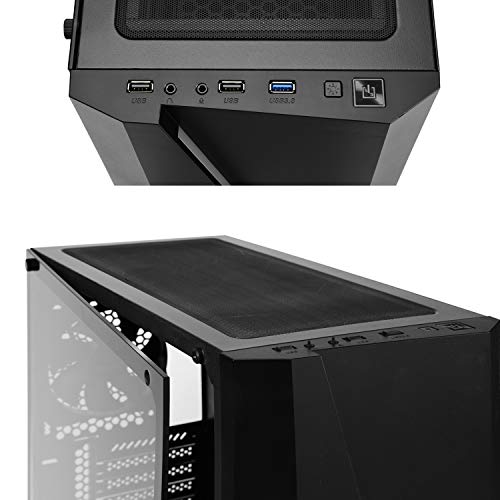 Enermax Makashi MK50 Addressable RGB E-ATX Full Tower Gaming ARGB PC Case with 500W 80+ Semi Modular Power Supply Bundle-1x120mm Fan Pre Installed-Water Cooling Ready; ECA-MK50-BB-ARGB w/PSU Bundle