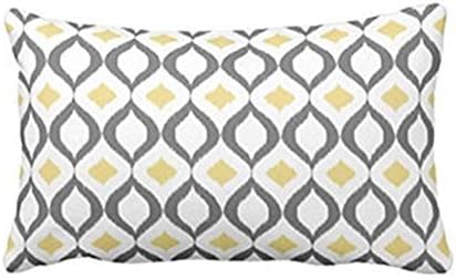 Sanyalei Geometrict Pattern Throw Pillows Covers Cotton Linen Cushion Covers for Couch Decorative,30 X 50cm——White