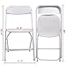 JAXPETY 40PCS Plastic Folding Chairs Wedding Party Event Chair Commercial, White