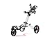 Caddytek One-Click Folding 3 Wheel Golf Push cart with Swivel Front Wheel, Silver Color