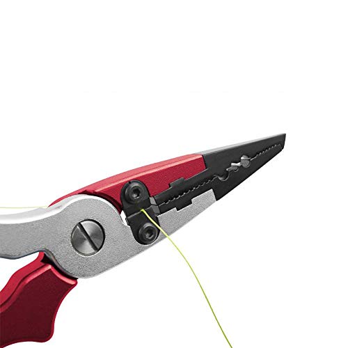 HEQIE-YONGP Angelzubehör Multifunktions-Angelzange mit Handschlaufe, Aluminiumlegierung Haken Clamp, Fadenschneiden… – Bild 4