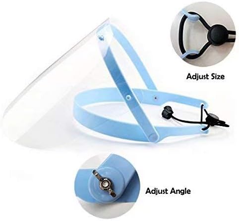 10 Pieces Plastic Mirror Sheets with Protective Disposabld Face Shield Mask