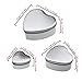 LJY 12 Pieces Heart Shaped Metal Tin Cans Empty Gift Candy Chocolate Storage Box Containers with Cover Lids (Mixed Sizes)