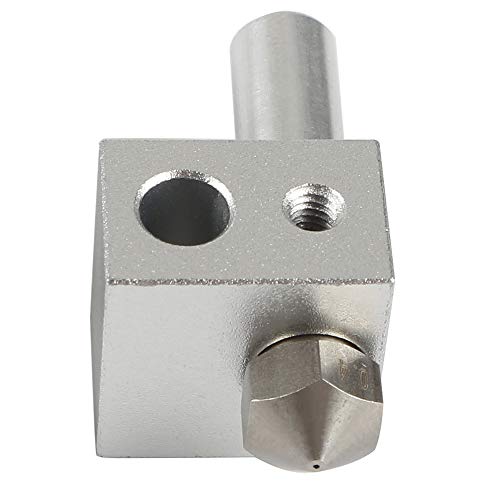 BCZAMD MK10 All Metal Hotend Cooling Block Kit with 0.4MM Nozzle for Wanhao I3, Monoprice Maker Select 3D Printer V2, Cocoon Create 3D Printer