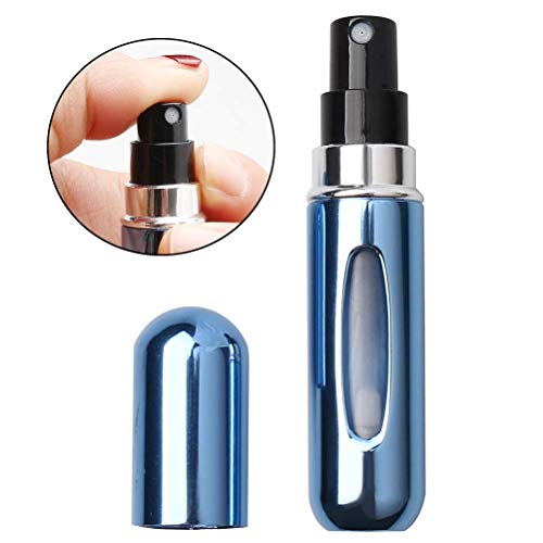 Beautychen 4 Pack 5ml Refillable Perfume Atomizer Spray Bottle Portable Mini Empty Easy to Fill Scent Aftershave Pump Case for Travel Outgoing Purse Multicolor