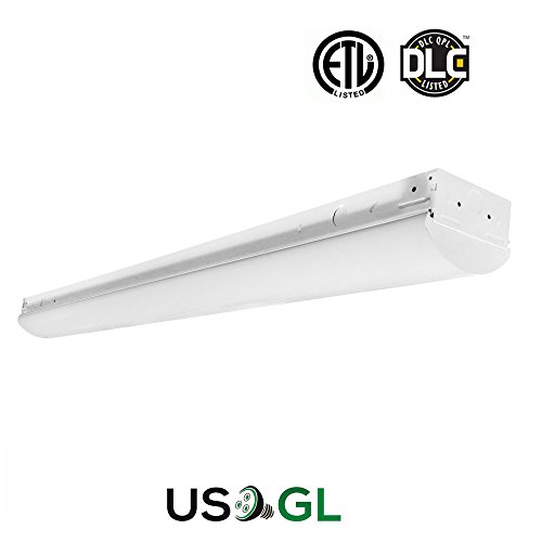 4 Pack LED 40 Watt 4ft Linear Indoor Strip Light Fixture 4000K (Cool White) 4200 Lumens, Garage Shop Light, Commercial Grade Lighting