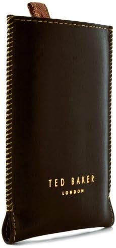 Proporta Ted Baker Men's Leather Style Pouch for Apple iPhone 4/4S - Brown/Red Swallows Lining