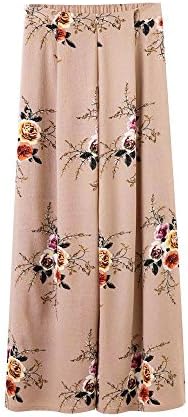Women Sexy Side Split BOHO Summer Beach Long Wide Leg Pants Pantskirt Culottes ,Coffee,M YYDZJ