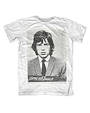 Mick Jagger Mugshot Photo Rolling Stones T-shirt - White (X-Large)
