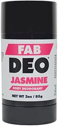FabDeo JASMINE Natural Deodorant 3 oz - Vegan and Cruelty Free - No Sulfurs or Heavy Metals - America's Favorite