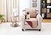 Deluxe Reversible Chair Slipcover Recliner Furniture Protector, Seat Sofa, Loveseat, Couch Quilted, Anti-Slip 2 Inch Strap, Machine Washable, Slip Cover Throw for Pets Dogs Cats, Kids - Burgundy/Taupe