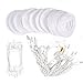 KI Store Lantern String Lights Set of 10 Extendable Plug-in Oriental Style Lanterns with Lights for Weddings Parties Bedroom Decoration (Plain White)