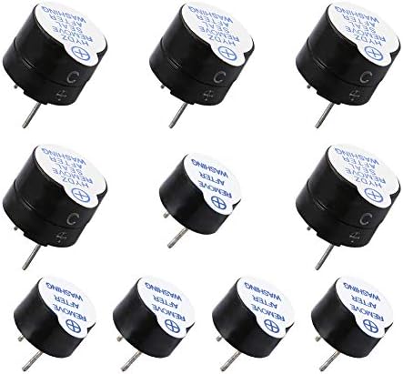 nidici 5V Active Alarm Buzzer Super Loud Beeper Tracker 2 Terminals Electronic Continuous Sound Buzzer 5pcs 12X9.5mm and 5pcs 9X5.5mm for FPV Racing Drone RC (5V Active Alarm)