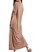 Haola Women's Long Sleeve Scoop Neck Long Dresses Loose Casual Maxi Dress