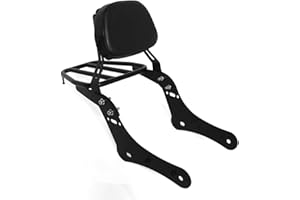 COBIKE Detachable Passenger Backrest Sissy Bar for Kawasaki Vulcan S 650 VN650 2015 2016 2017 2018 2019 (with Luggage Rack)