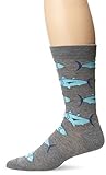 K.Bell Black Label Men's Blue Fin Tuna Crew Sock, Charcoal Heather, 10-13/Shoe Size 6-12