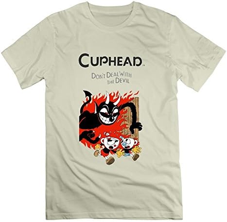 ZhiXiong Mens Short Sleeve Cuphead T Shirt